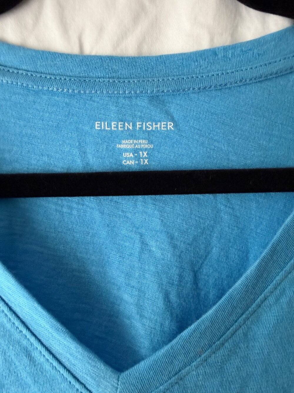 EILEEN FISHER Easy V-Neck Organic Cotton T-Shirt NWT 1X - Picture 3 of 5